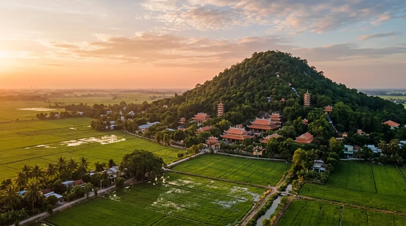 Tuyến đường Tân Lộ Kiều Lương dẫn thẳng về khu du lịch Núi Sam