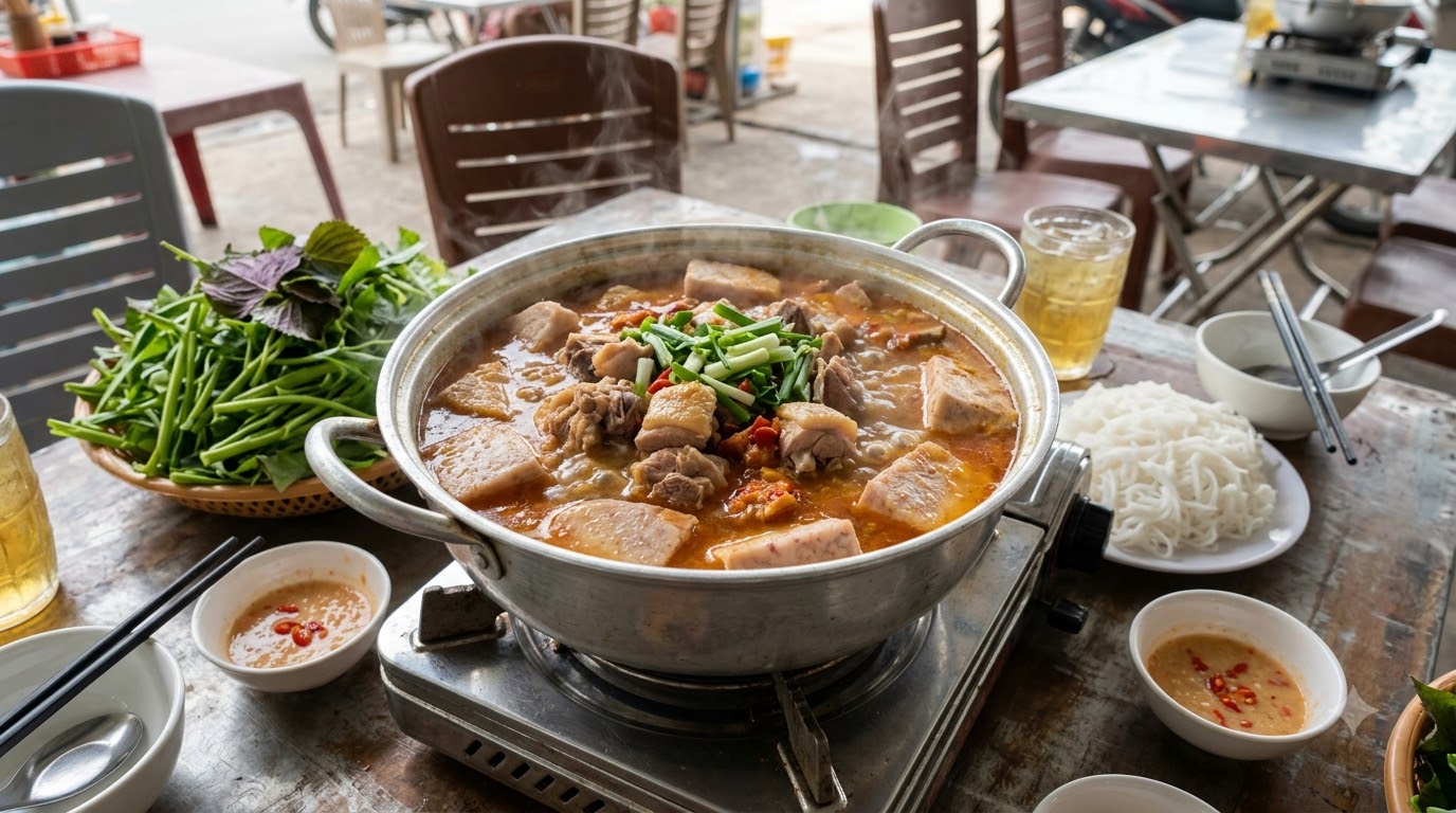 Nguyên liệu nấu vịt nấu chao Cần Thơ gồm thịt vịt, chao, khoai môn, nước dừa tươi, sả, gừng và các loại gia vị
