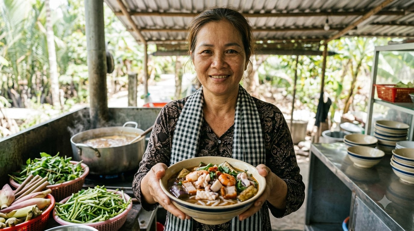 Sơ chế và công thức Bún mắm miền Tây chi tiết từng bước